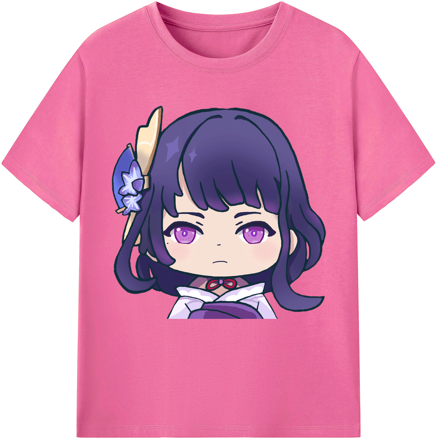 げんし神 雷電将軍 らいでんしょうぐん genshin Raiden Shogun レディースカジュアルプリントTシャツ（綿100％）
